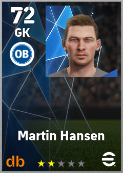 Martin Hansen — GK, OVR 72, MAX 72