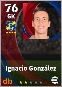 Ignacio González — GK, OVR 76, MAX 76
