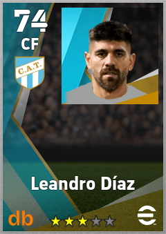 Leandro Díaz — CF, OVR 74, MAX 74