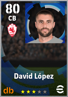 David López — CB, OVR 80, MAX 80