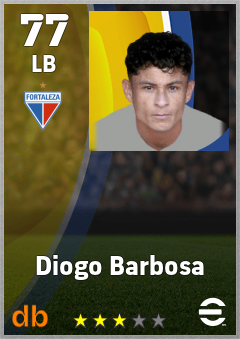 Diogo Barbosa — LB, OVR 77, MAX 77