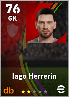 Iago Herrerín — GK, OVR 76, MAX 76
