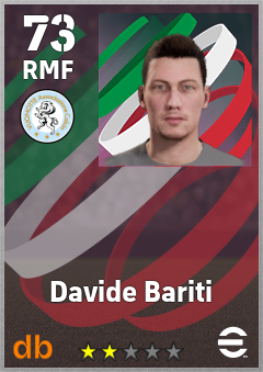 Davide Bariti — RMF, OVR 73, MAX 73