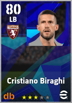 Cristiano Biraghi — LB, OVR 80, MAX 88