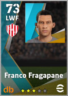 Franco Fragapane — LWF, OVR 73, MAX 73