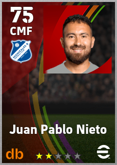 Juan Pablo Nieto — CMF, OVR 75, MAX 75