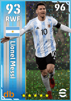 Lionel Messi — RWF, OVR 93, MAX 96