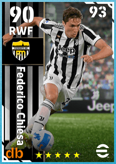 Federico Chiesa — RWF, OVR 90, MAX 93