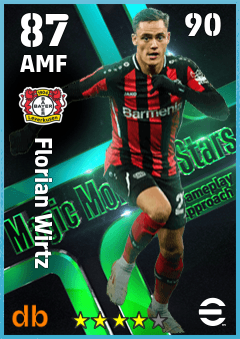 Florian Wirtz — AMF, OVR 87, MAX 90