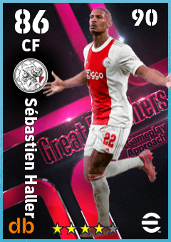 Sébastien Haller — CF, OVR 86, MAX 90