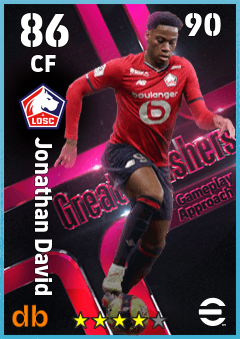 Jonathan David — CF, OVR 86, MAX 90