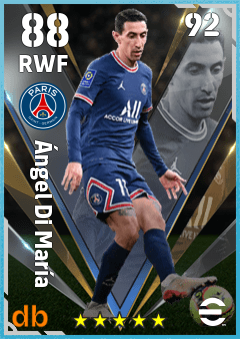 Ángel Di María — RWF, OVR 88, MAX 92