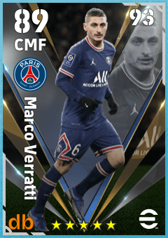 Marco Verratti — CMF, OVR 89, MAX 93