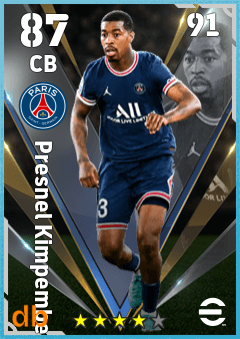 Presnel Kimpembe — CB, OVR 87, MAX 91