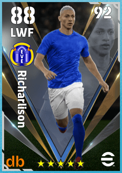 Richarlison — LWF, OVR 88, MAX 92