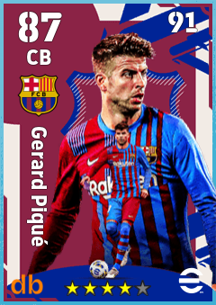 Gerard Piqué — CB, OVR 87, MAX 91