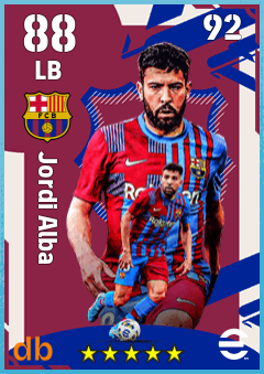 Jordi Alba — LB, OVR 88, MAX 92