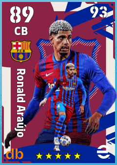 Ronald Araújo — CB, OVR 89, MAX 93