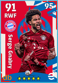 Serge Gnabry — RWF, OVR 91, MAX 95