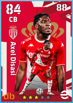 Axel Disasi — CB, OVR 84, MAX 88