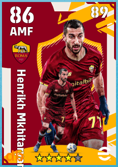 Henrikh Mkhitaryan — AMF, OVR 86, MAX 89