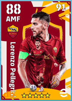 Lorenzo Pellegrini — AMF, OVR 88, MAX 91