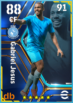 Gabriel Jesus — CF, OVR 88, MAX 91
