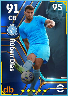 Rúben Dias — CB, OVR 91, MAX 95