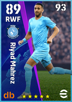 Riyad Mahrez — RWF, OVR 89, MAX 93