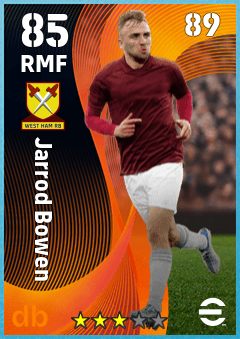 Jarrod Bowen — RMF, OVR 85, MAX 89