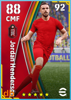 Jordan Henderson — CMF, OVR 88, MAX 92