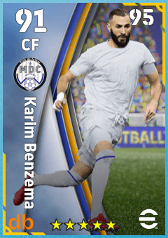 Karim Benzema — CF, OVR 91, MAX 95