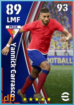 Yannick Carrasco — LMF, OVR 89, MAX 93