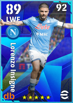 Lorenzo Insigne — LWF, OVR 89, MAX 92