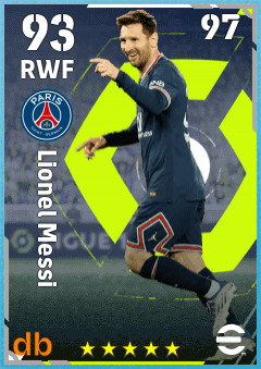 Lionel Messi — RWF, OVR 93, MAX 97