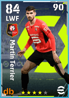 Martin Terrier — LWF, OVR 84, MAX 90