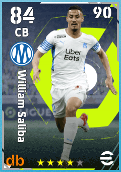 William Saliba — CB, OVR 84, MAX 90