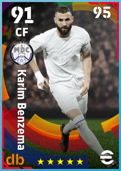 Karim Benzema — CF, OVR 91, MAX 95