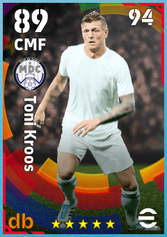 Toni Kroos — CMF, OVR 89, MAX 94