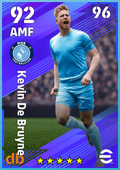 Kevin De Bruyne — AMF, OVR 92, MAX 96