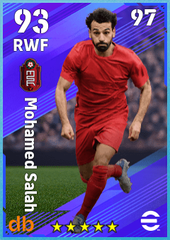 Mohamed Salah — RWF, OVR 93, MAX 97