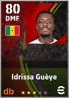 Idrissa Guèye — DMF, OVR 80, MAX 80