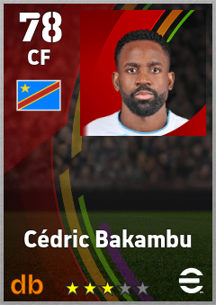 Cédric Bakambu — CF, OVR 78, MAX 78