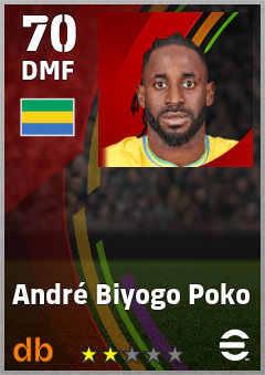 André Biyogo Poko — DMF, OVR 70, MAX 70