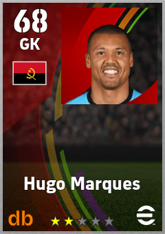 Hugo Marques — GK, OVR 68, MAX 68