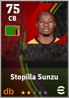 Stopilla Sunzu — CB, OVR 75, MAX 75