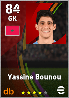 Yassine Bounou — GK, OVR 84, MAX 84