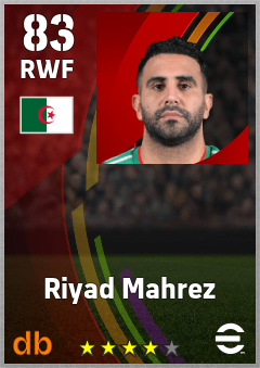 Riyad Mahrez — RWF, OVR 83, MAX 83
