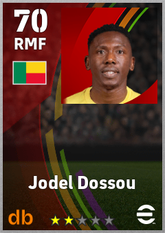 Jodel Dossou — RMF, OVR 70, MAX 70