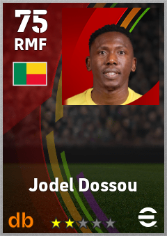 Jodel Dossou — RMF, OVR 75, MAX 75